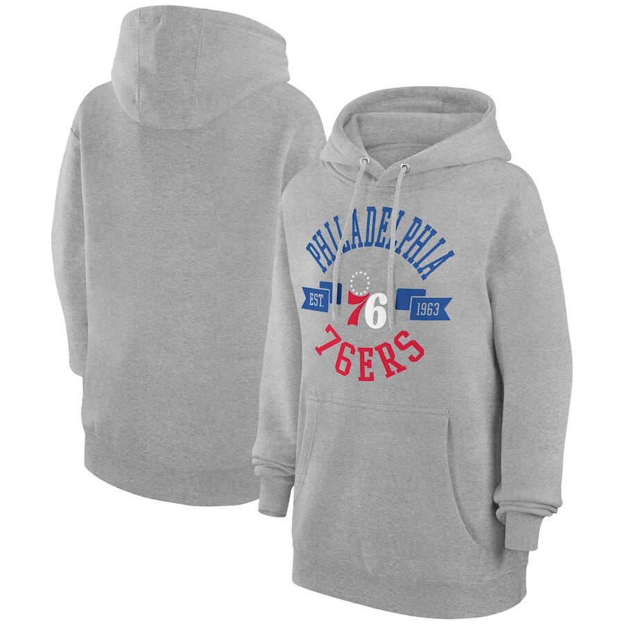 

Пуловер с капюшоном G-III 4Her by Carl Banks Philadelphia 76Ers, серый