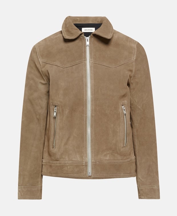 Кожаный пиджак , серо-коричневый Zadig&Voltaire