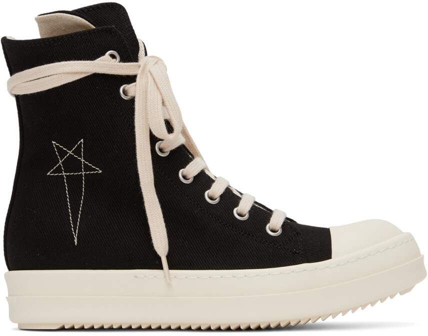 

Черные кроссовки с пятистрочной строчкой Rick Owens DRKSHDW