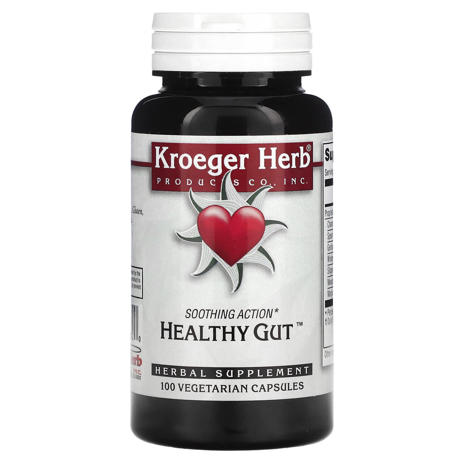 

Здоровый кишечник, 100 вегетарианских капсул, Kroeger Herb Co