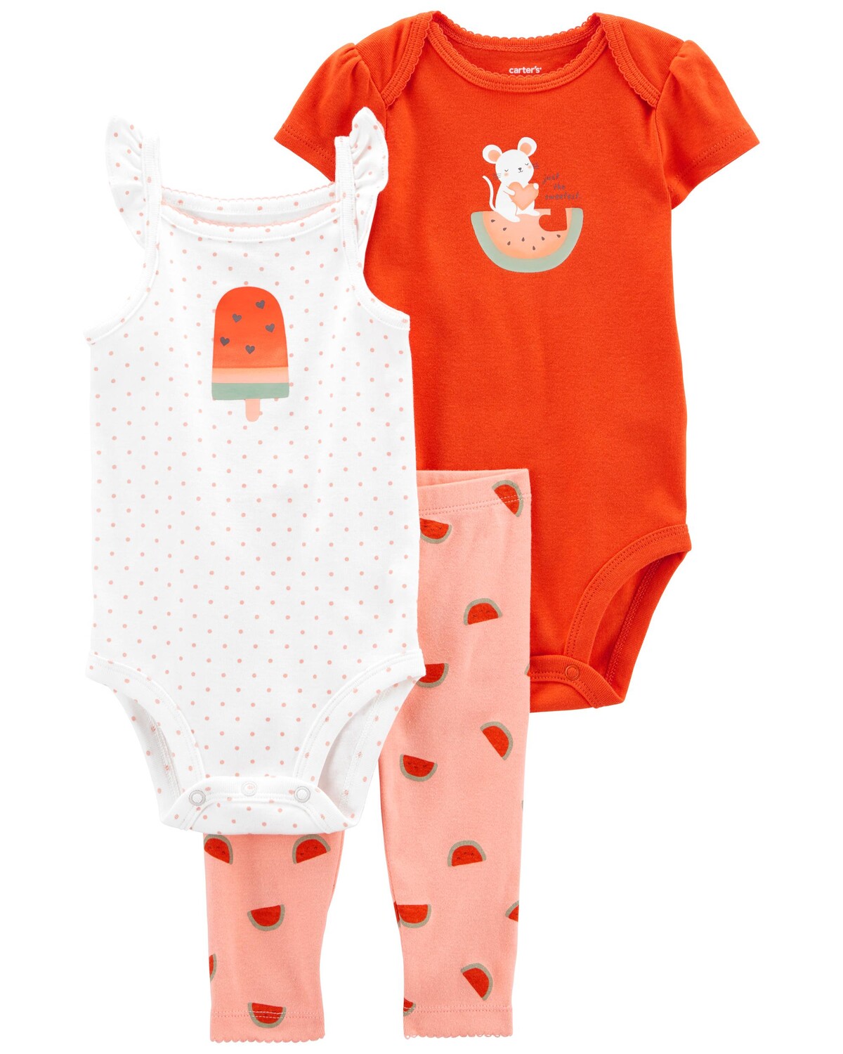 

Baby 3-Pack Арбуз Маленький набор символов Carter's, розовый/белый