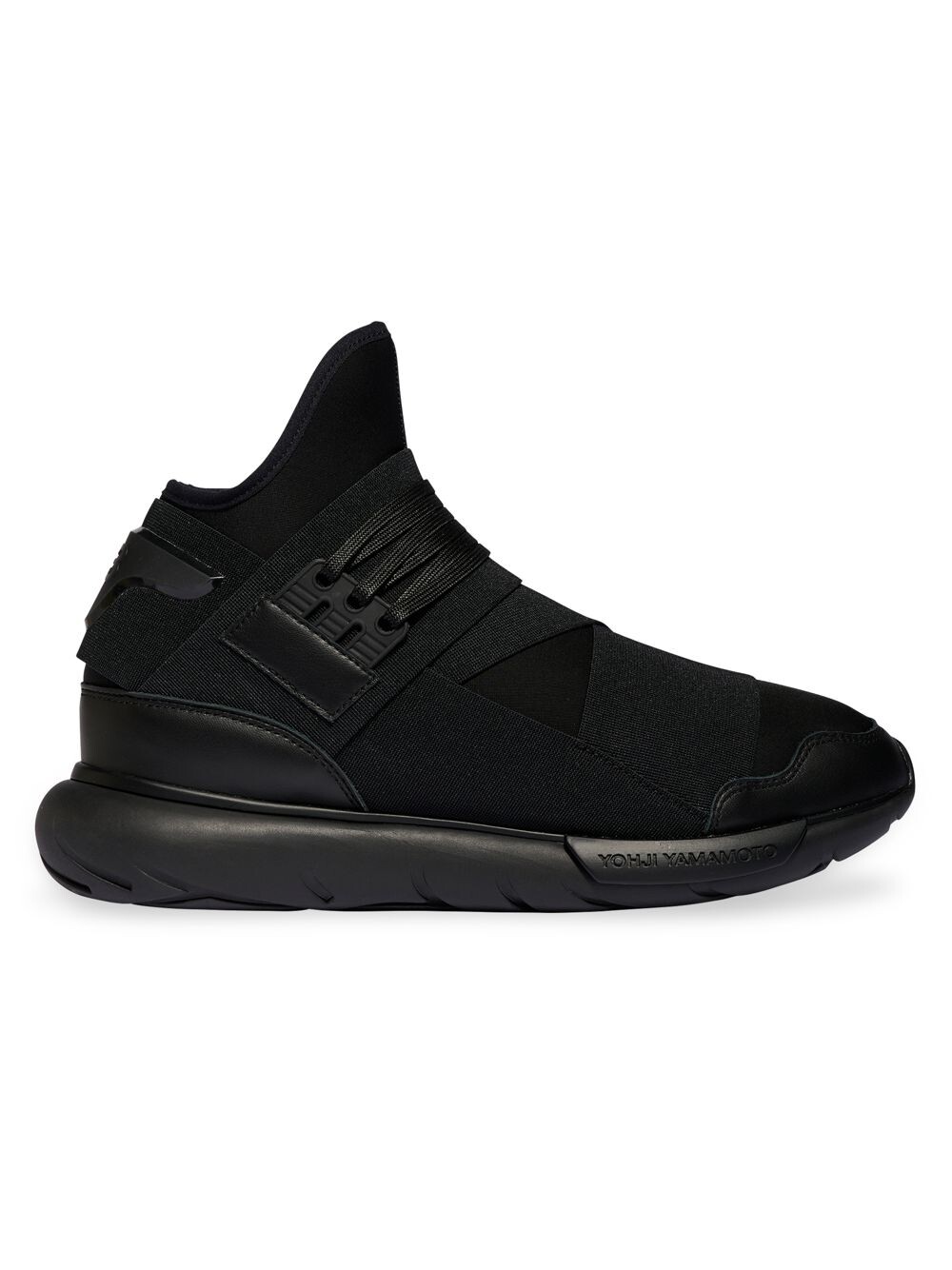 

Высокие кроссовки Qasa из текстиля и кожи adidas Y-3, черный