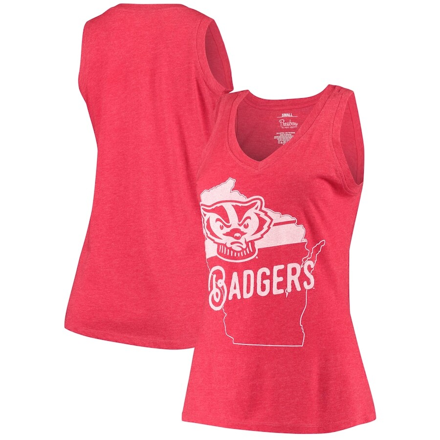 

Топ Pressbox Wisconsin Badgers, красный