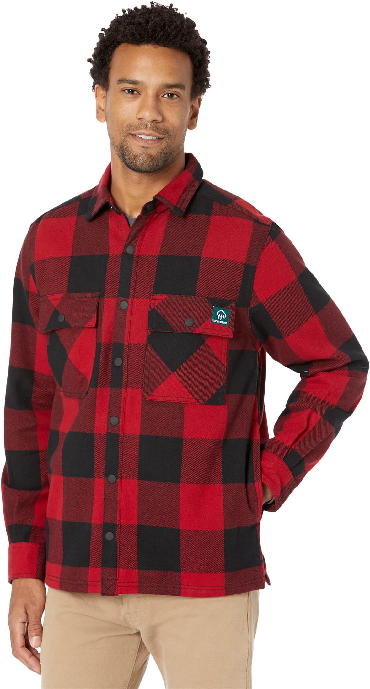 

Фланелевая рубашка Forge Heavyweight Wolverine, цвет Dark Red Plaid