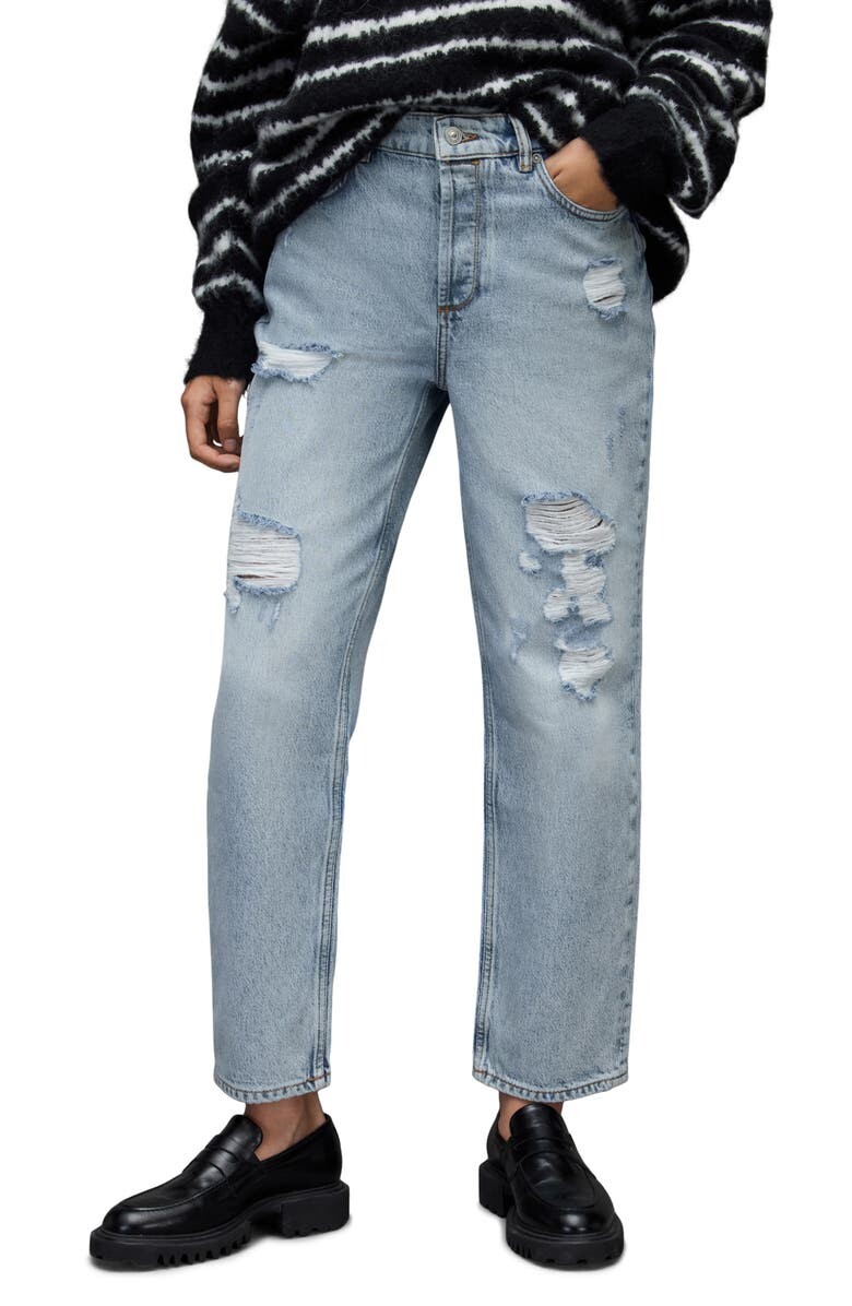 

Рваные джинсы прямого кроя ALLSAINTS