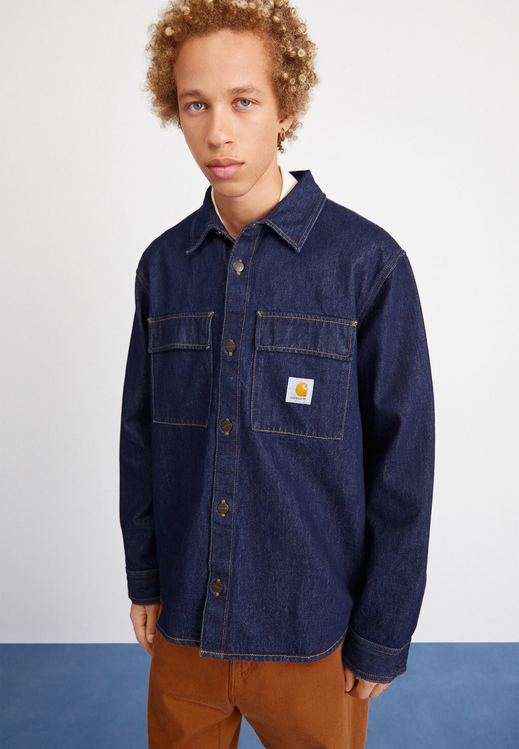 

Джинсовая куртка Carhartt WIP MANNY, цвет blue rinsed