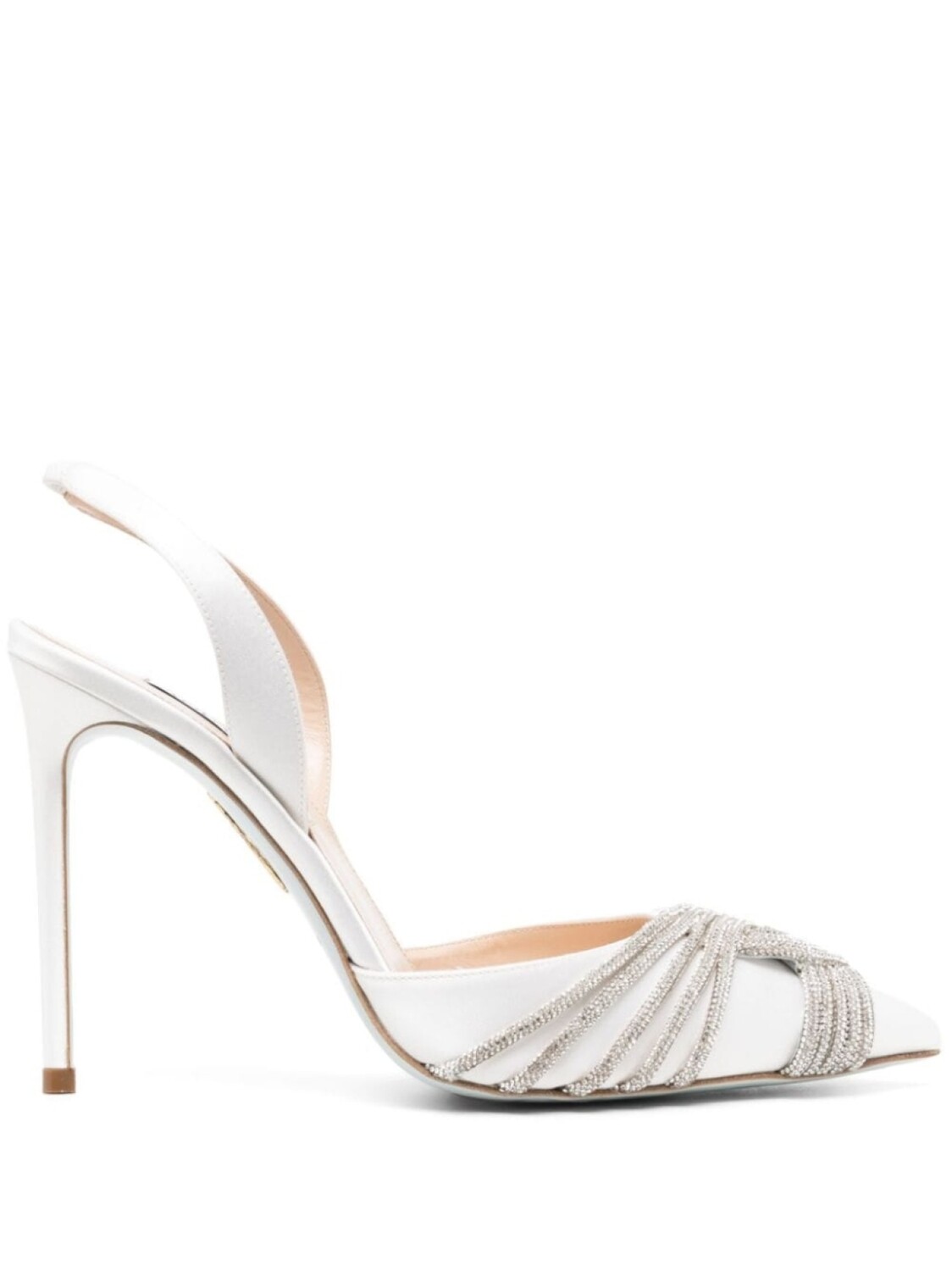 

Aquazzura туфли Gatsby 120 с кристаллами, белый