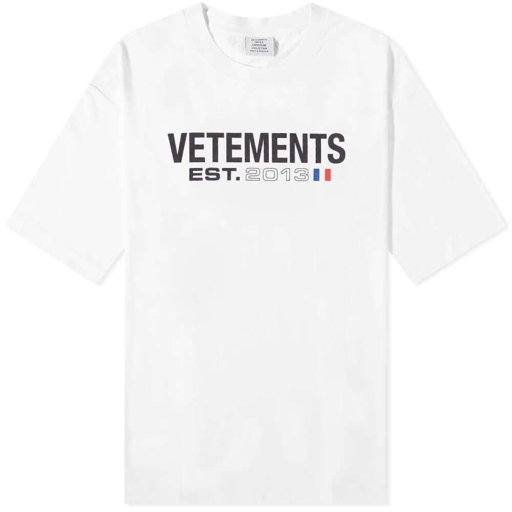 

Vetements Футболка с логотипом и флагом, белый
