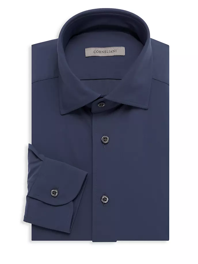 

Рубашка на пуговицах Oxford Tech Corneliani, синий