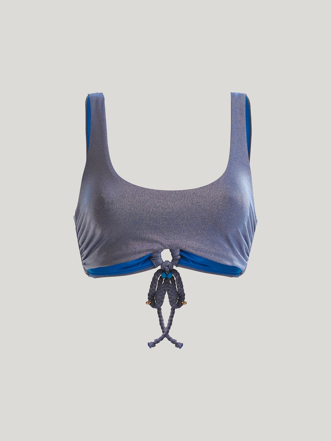 

Блестящий металлический топ Wolford, цвет skydiver metallic