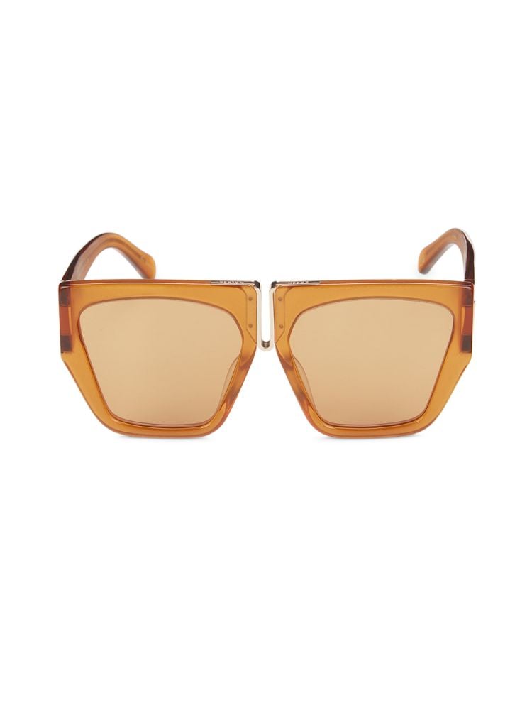 

Квадратные солнцезащитные очки Double Trouble 57MM Karen Walker, цвет Saffron