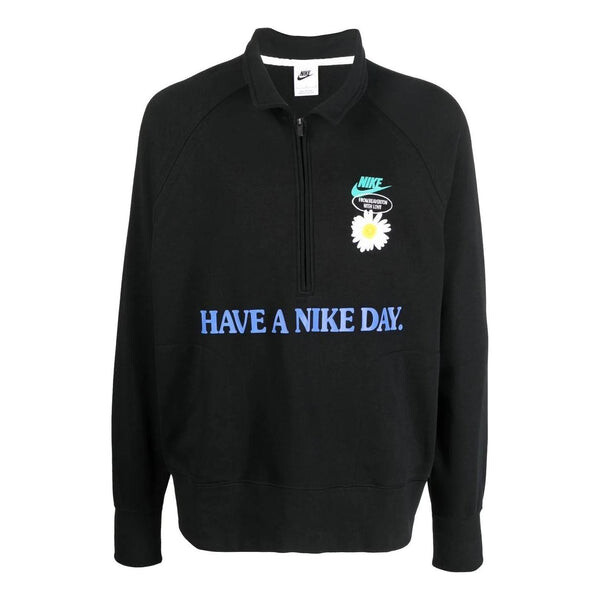 Толстовка Nike Have A Nike Day Half Zip Sweat Black, черный цена и фото