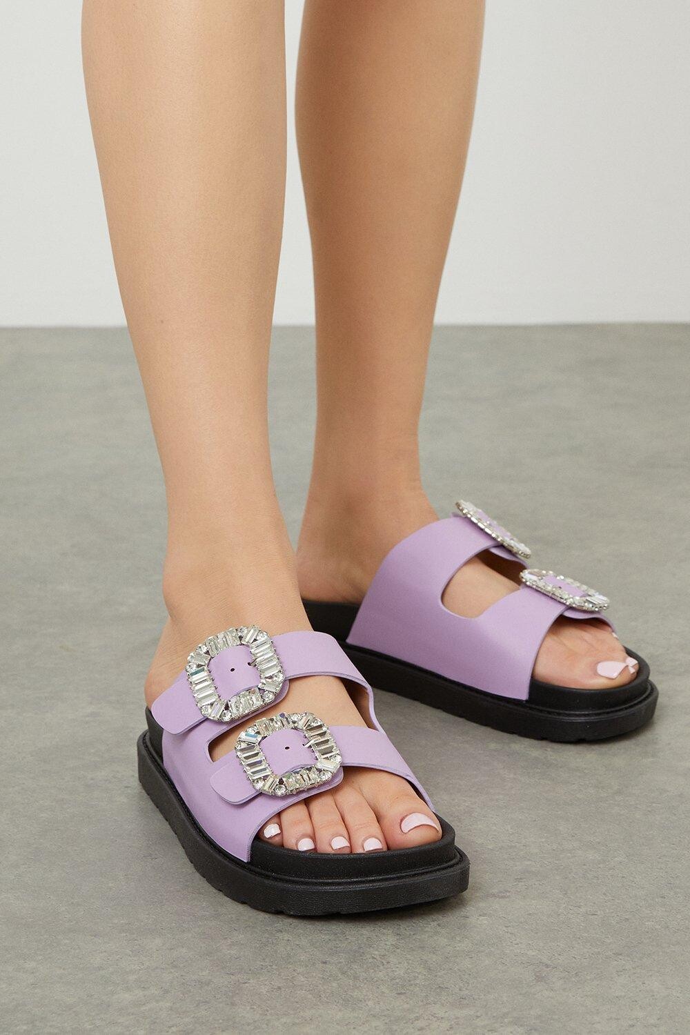 

Faith: массивные шлепанцы с украшением Mia Dorothy Perkins, фиолетовый