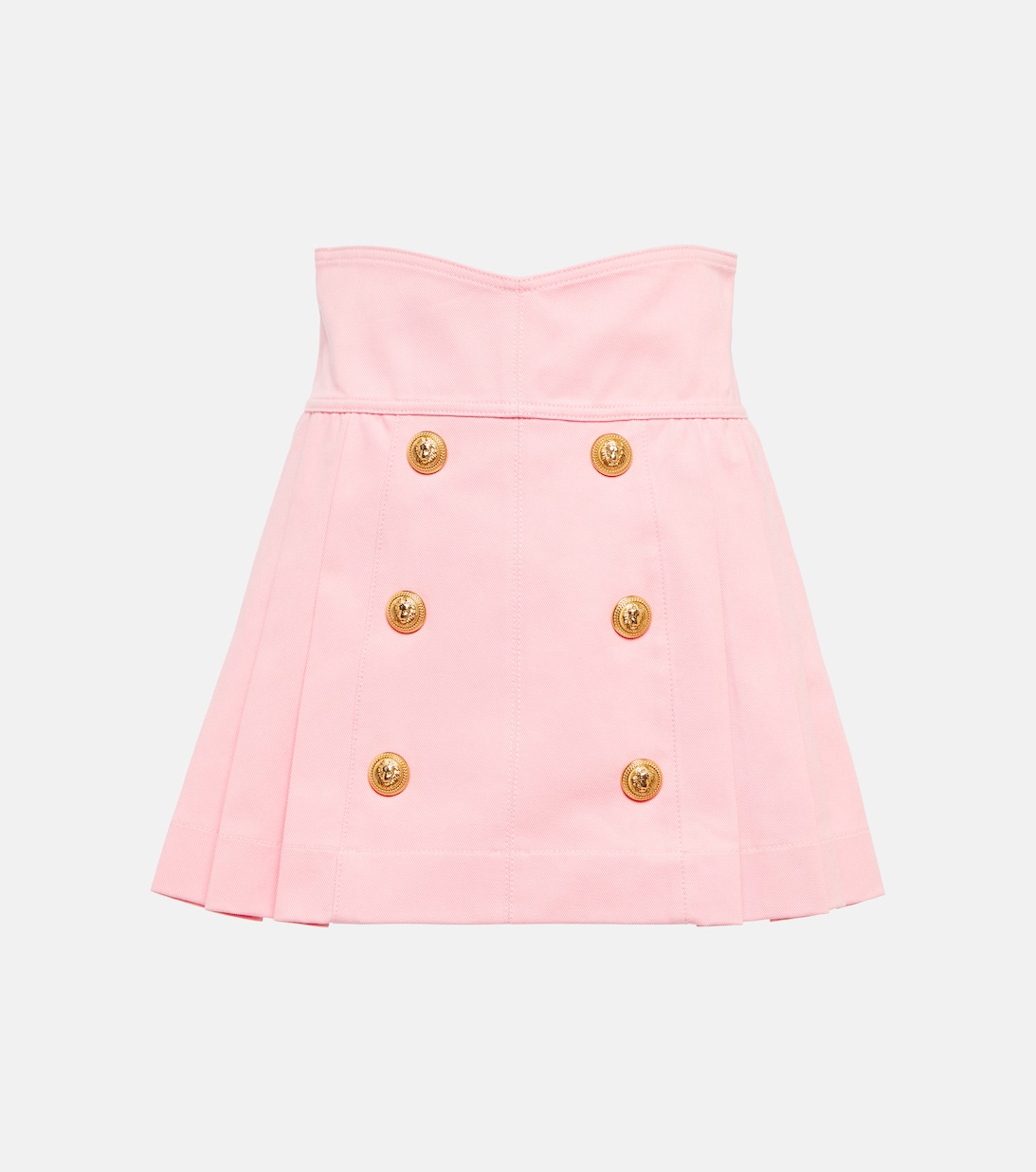 Хлопковая мини-юбка BALMAIN, розовый