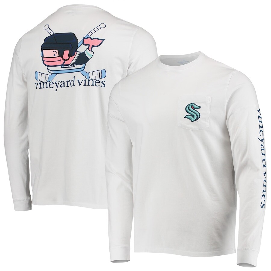 

Футболка с длинным рукавом Vineyard Vines Seattle Kraken, белый