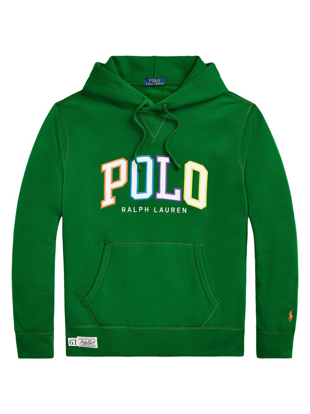 

Худи из флиса с логотипом из твила Polo Ralph Lauren, зеленый