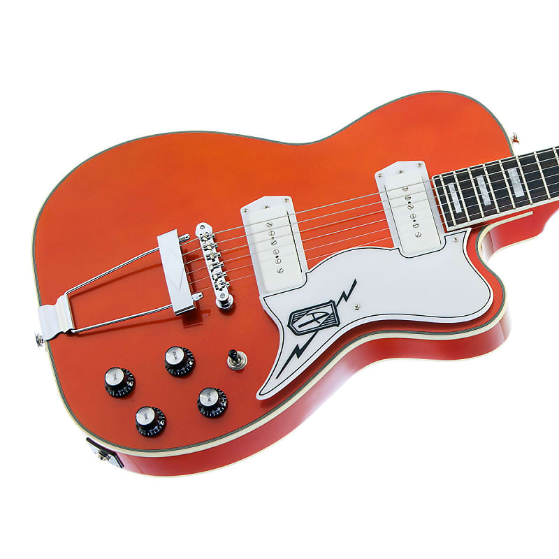 цена Электрогитара Airline Guitars Tuxedo - Copper - Hollowbody Vintage Reissue Electric Guitar - NEW!
