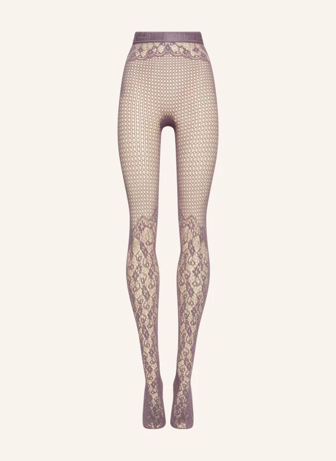 

Колготки цветочное кружево Wolford, фиолетовый