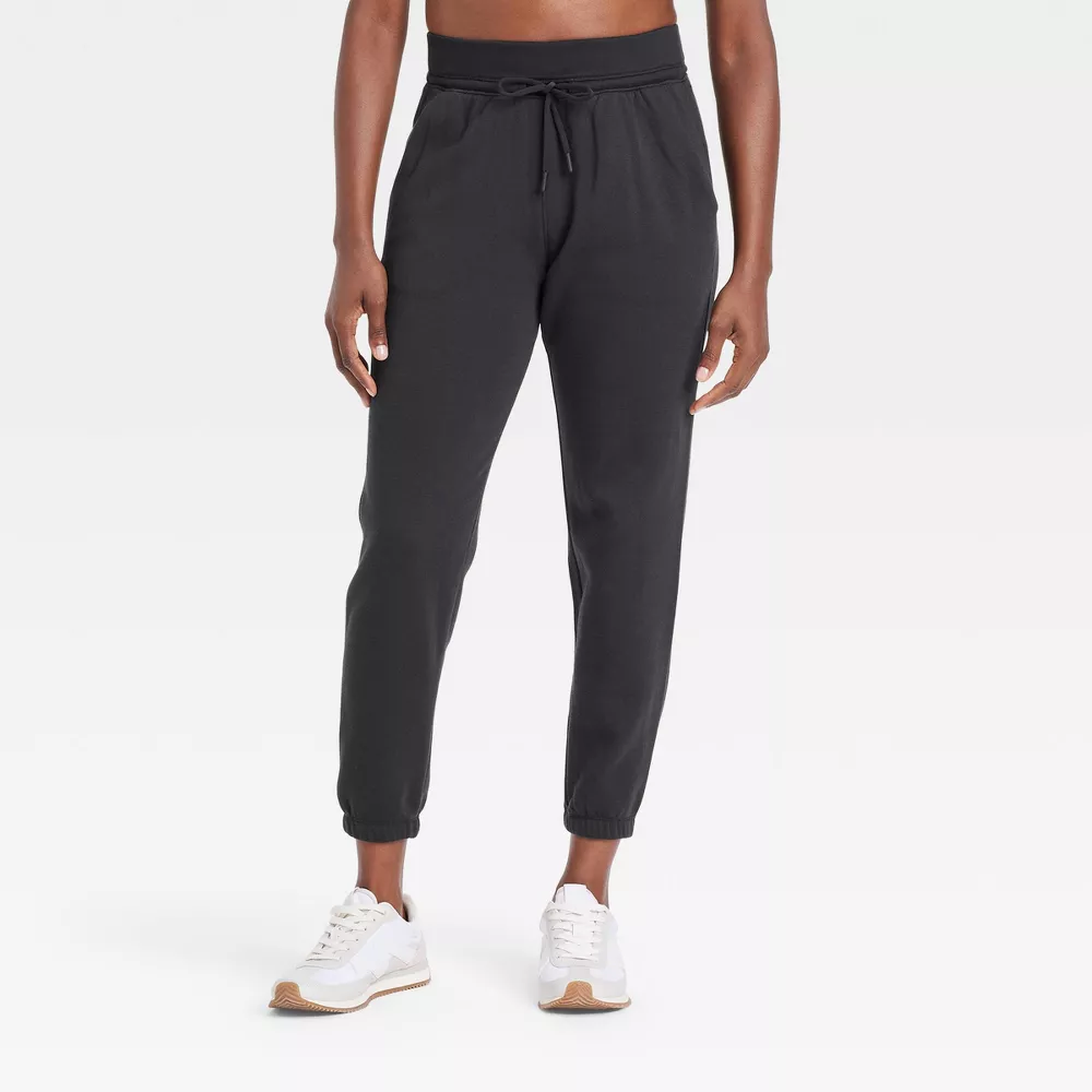 

Женские флисовые спортивные штаны Jogger High Rise - All In Motion, цвет Black