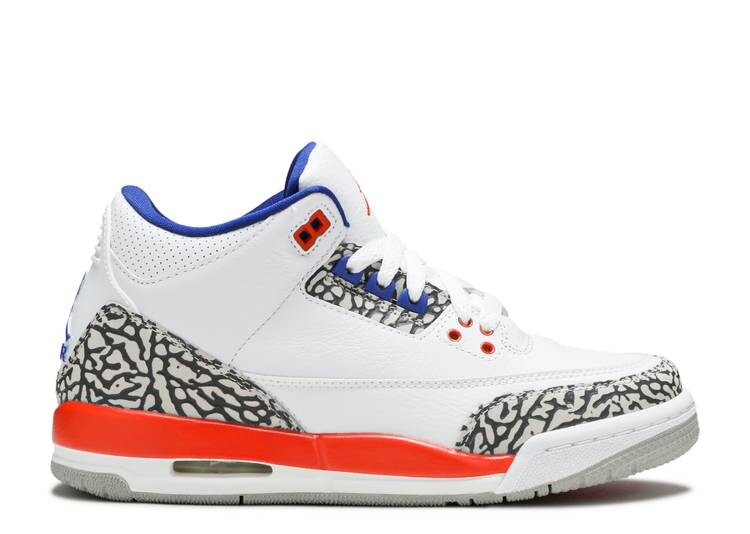 

Кроссовки AIR JORDAN 3 RETRO GS 'KNICKS', белый
