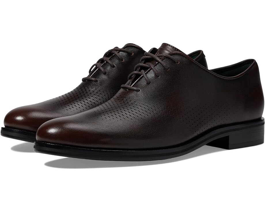 

Оксфорды Cole Haan Washington Grand Laser Wing Oxford, цвет Dark Chocolate Reverse/Black