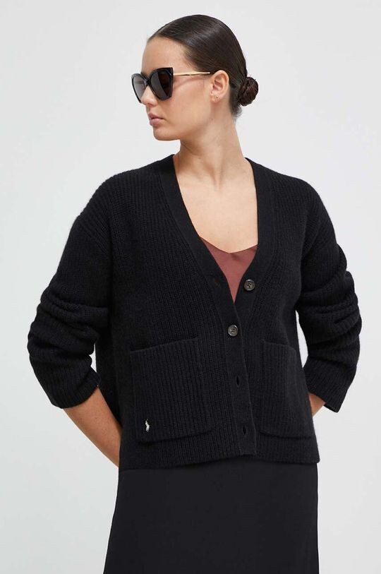 

Шерстяной кардиган Polo Ralph Lauren, черный