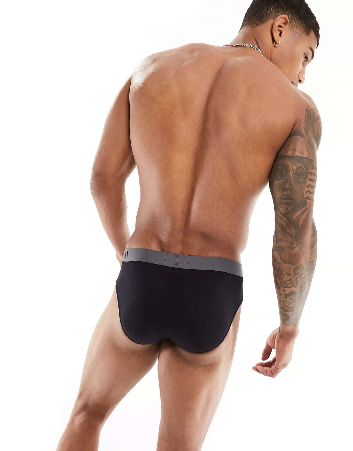 

Черные и серые трусы Emporio Armani Bodywear из 2 комплектов бамбуковых трусов