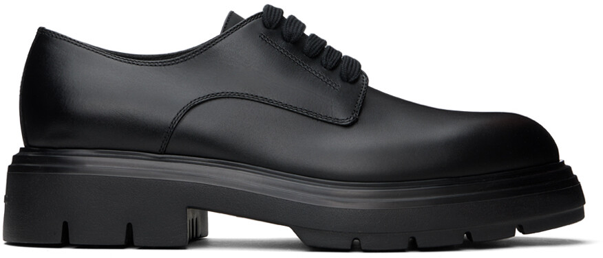 

Черные массивные дерби на шнуровке Ferragamo