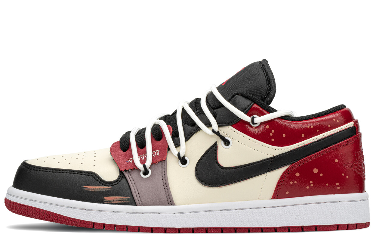 

Кроссовки Air Jordan 1 Vintage Basketball Shoes Men Low-top Black/Red, черный/красный