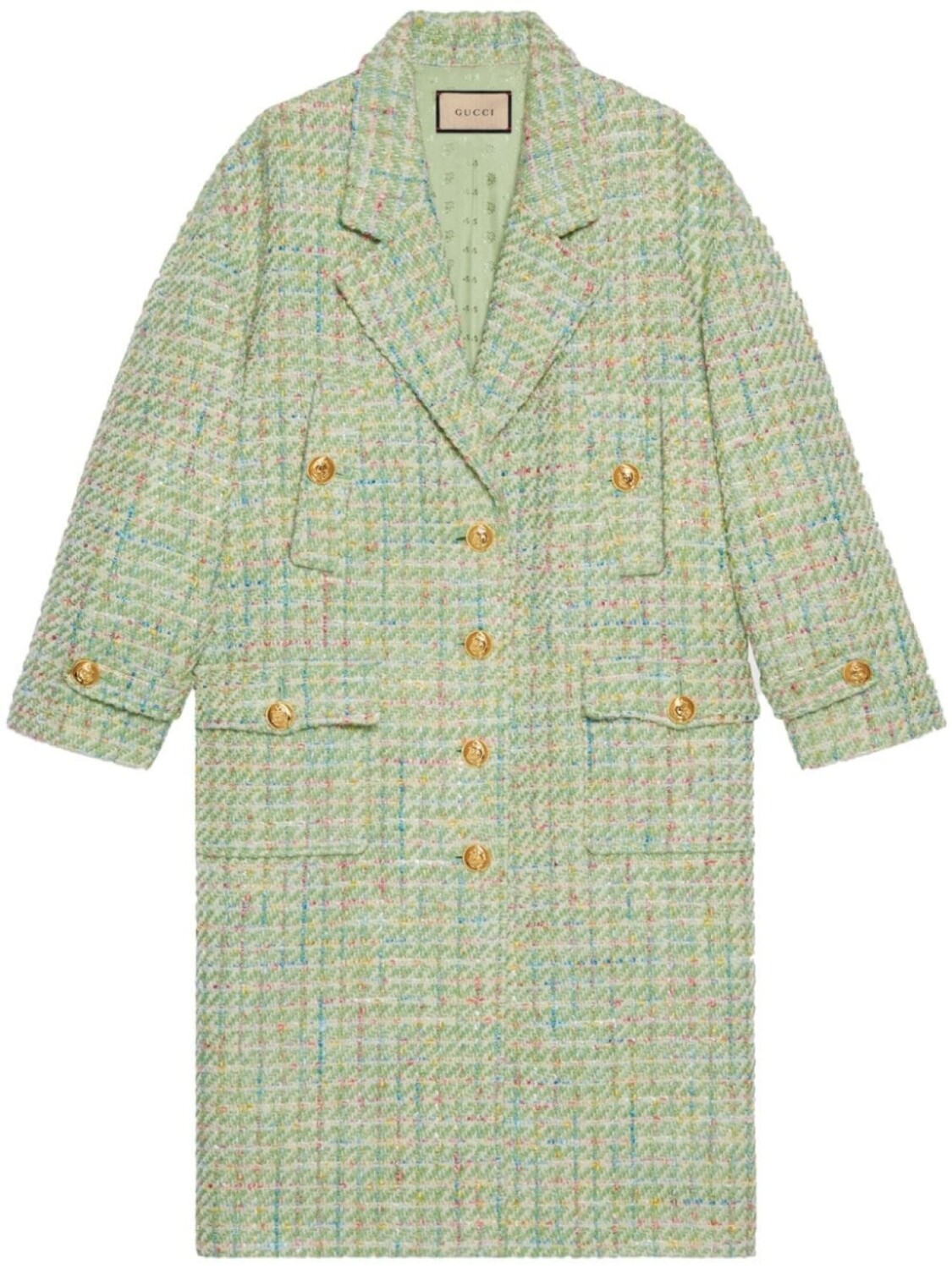 

Gucci твидовое пальто, зеленый