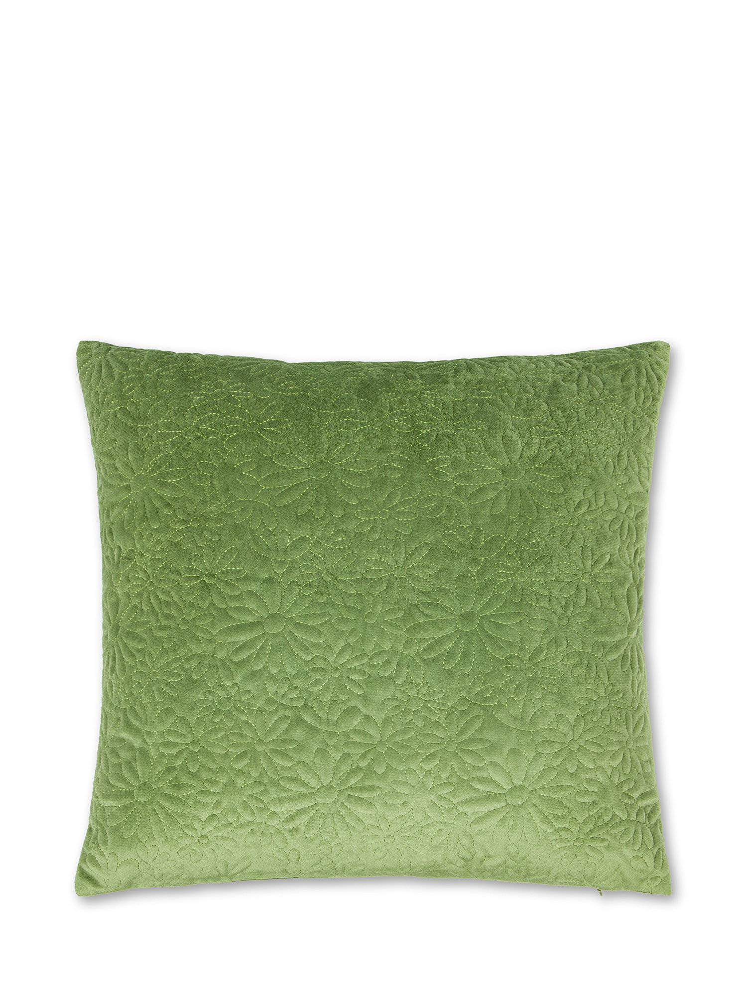 Однотонное стеганое бархатное одеяло 45х45см Coincasa, зеленый