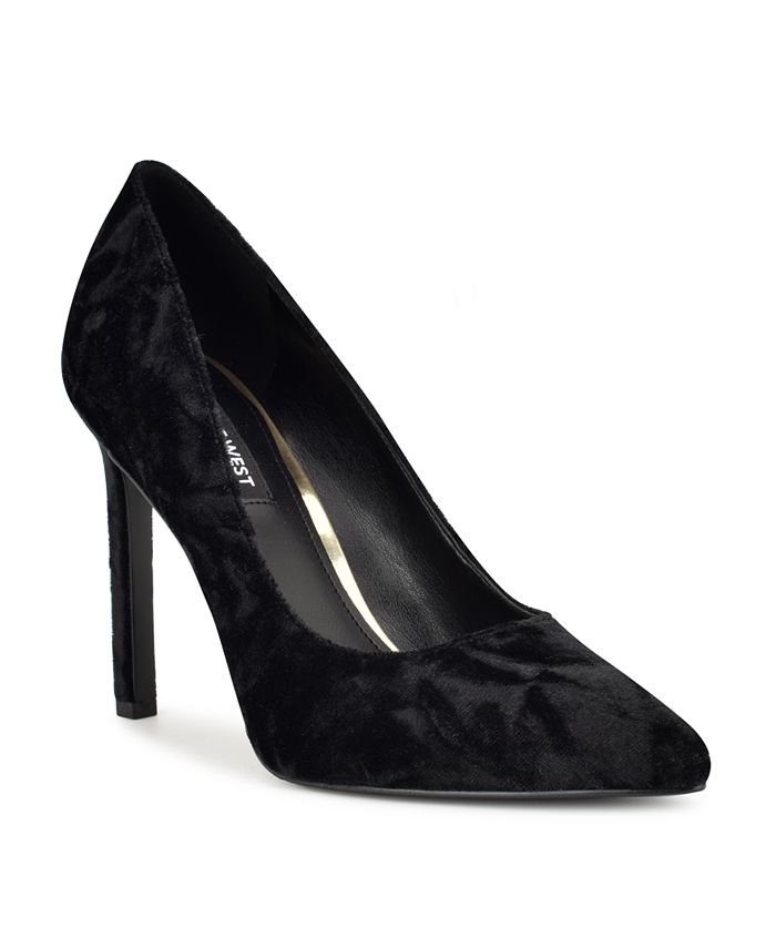 Женские туфли-лодочки Tatiana на шпильке с острым носком Nine West, цвет Black Velvet- Textile