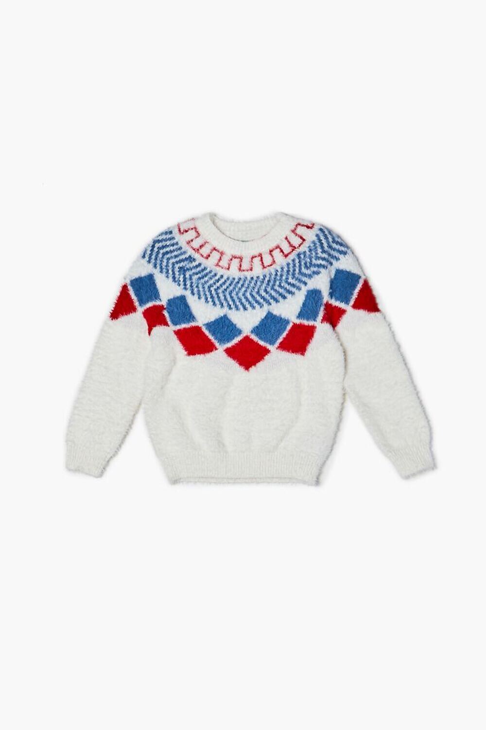 

Детский свитер Fuzzy Geo Forever 21, кремовый