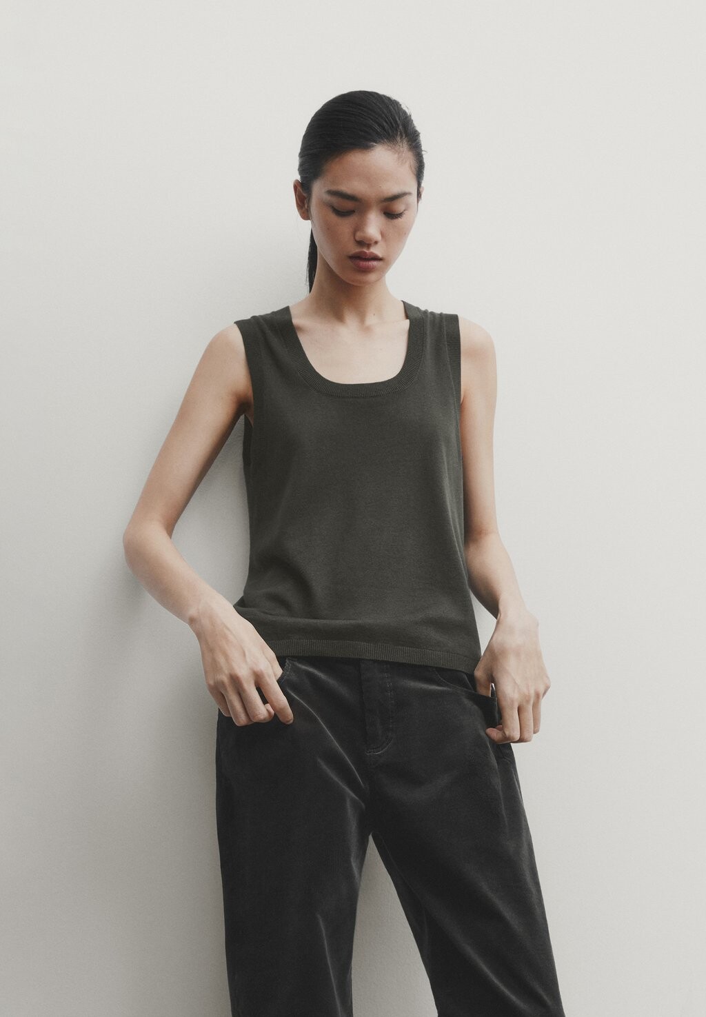 

Топ Massimo Dutti, темно-зеленый
