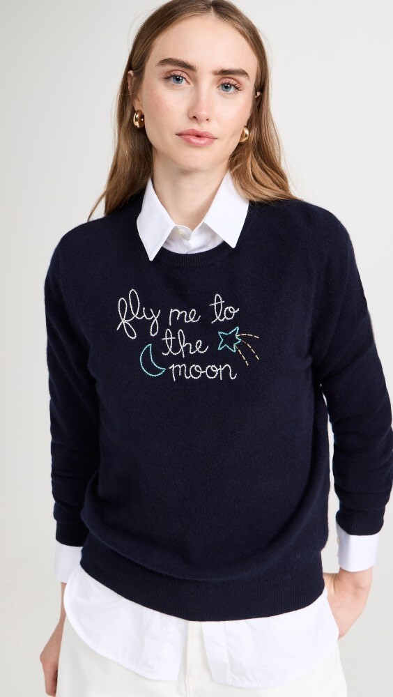 

Свитер Lingua Franca Fly Me To The Moon Cashmere, нави
