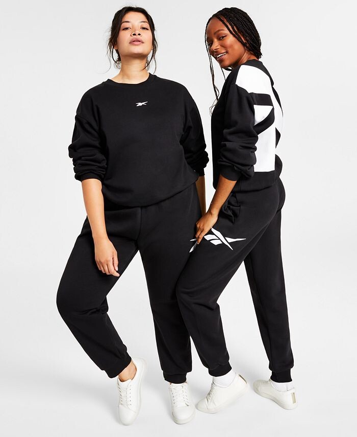 

Женский флисовый свитшот Vector со спиной Reebok, цвет Black