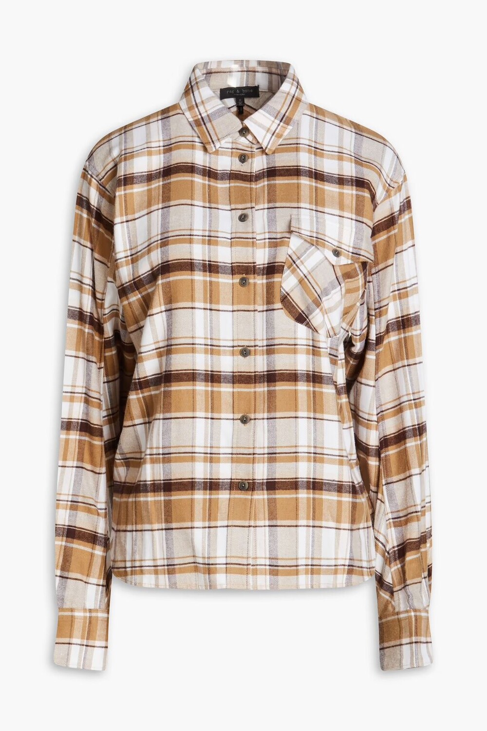 

Фланелевая рубашка в клетку Rag & Bone, светло-коричневый