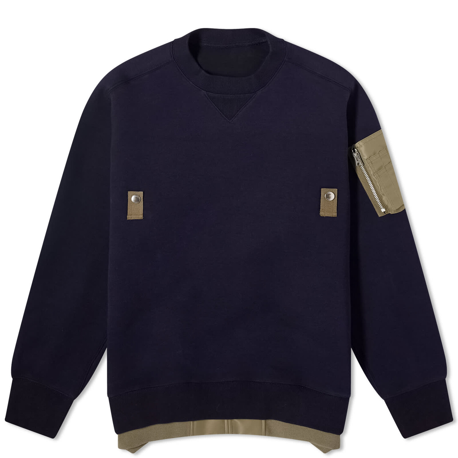 

Толстовка Sacai Ma-1 Crew, темно-синий