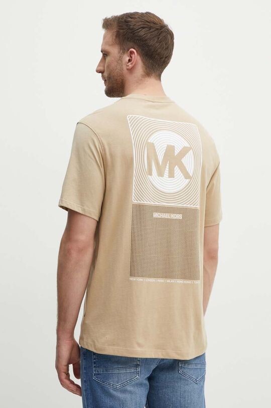 

Хлопковая футболка Michael Kors, бежевый