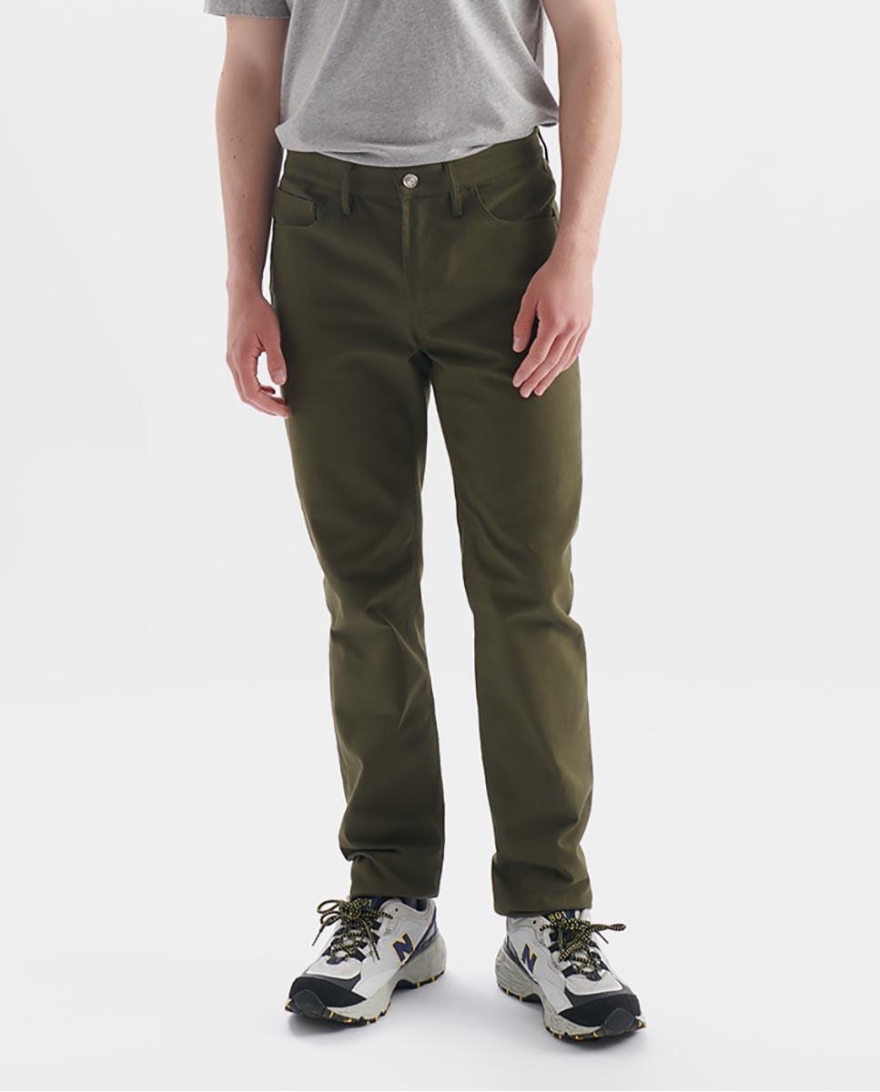 Обычные мужские пятикарманные брюки цвета хаки Loreak Mendian