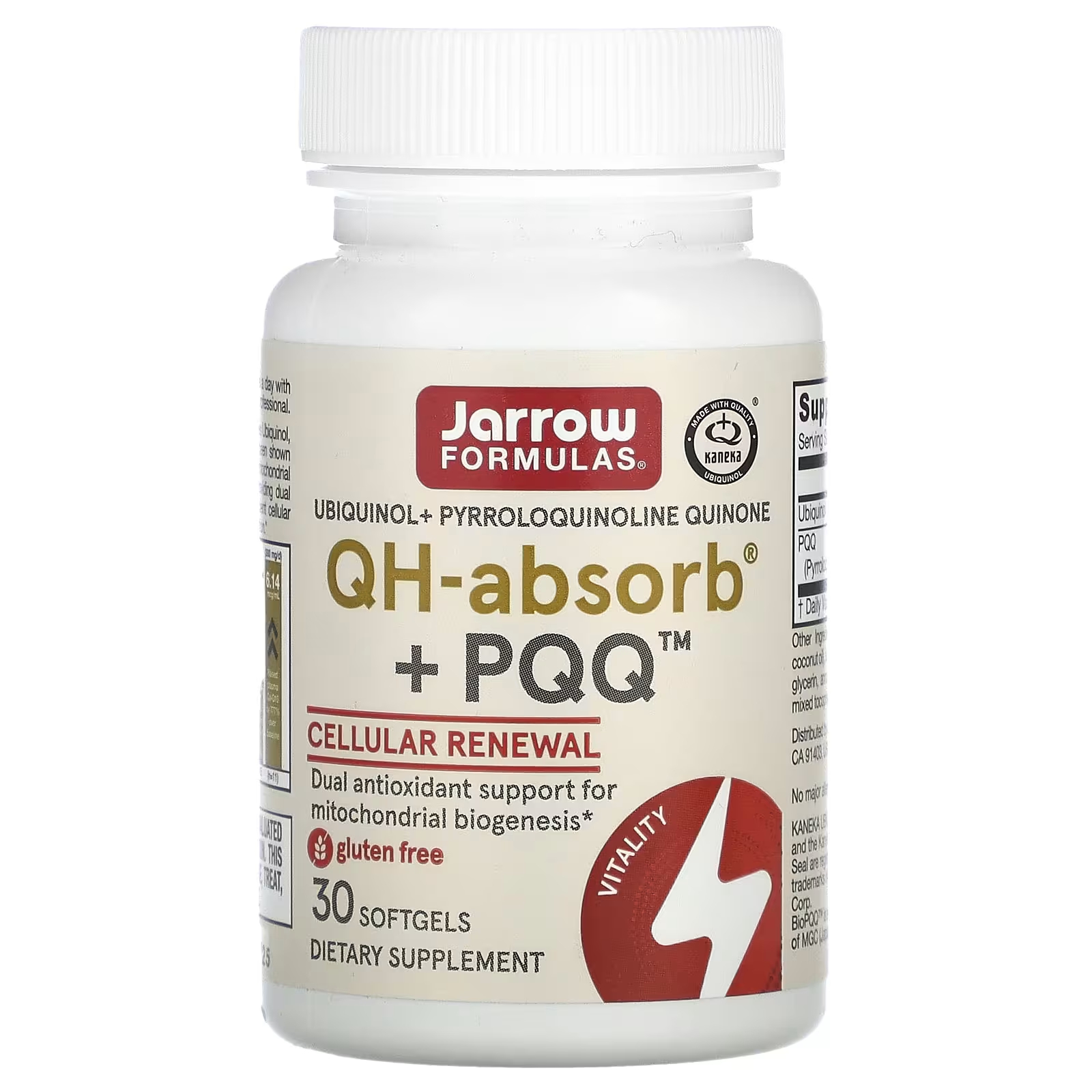 Пищевая добавка Jarrow Formulas QH-Absorb + PQQ, 30 таблеток