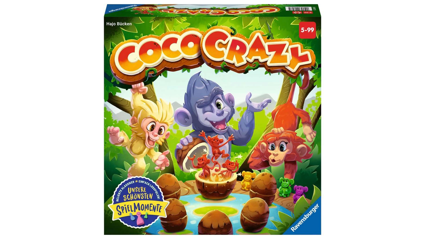 юлия бёме тафити и банда обезьян Ravensburger Spiele Coco Crazy, настольная игра для детей от 5 лет и старше, семейная игра для детей и взрослых