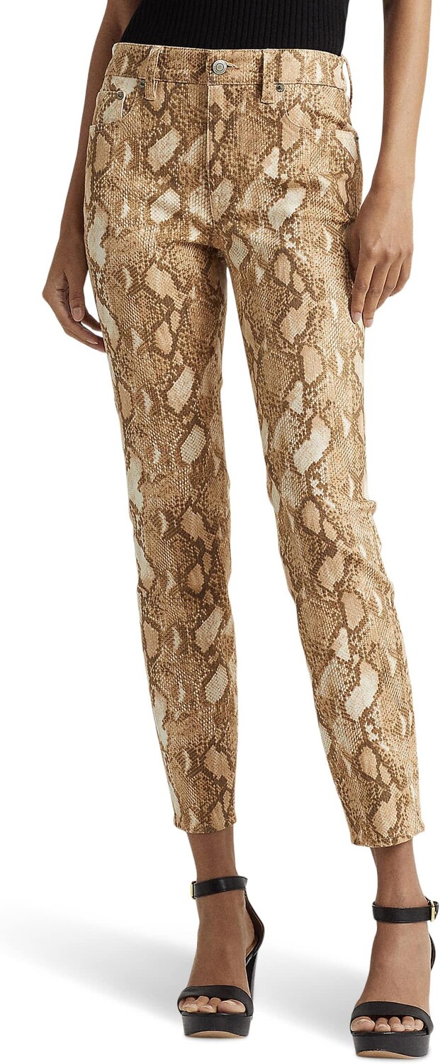 

Джинсы Print High-Rise Skinny Ankle Jeans in Cream Multi LAUREN Ralph Lauren, цвет Cream Multi