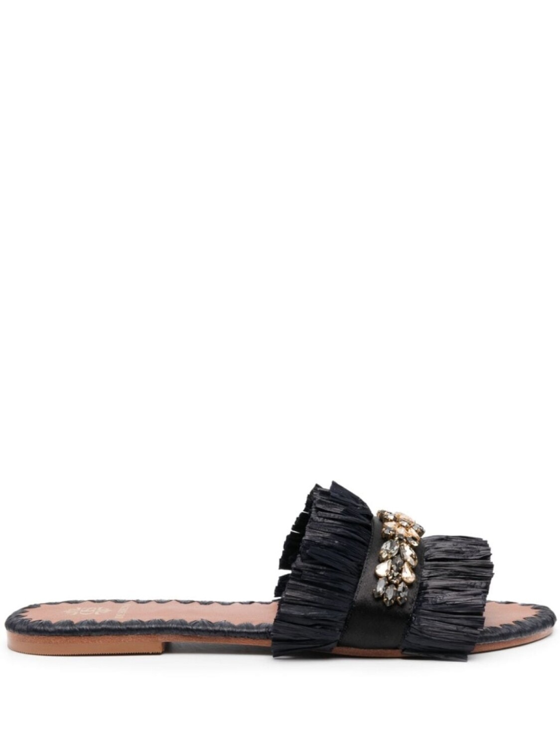 

DE SIENA SHOES шлепанцы Semira с бисером, черный