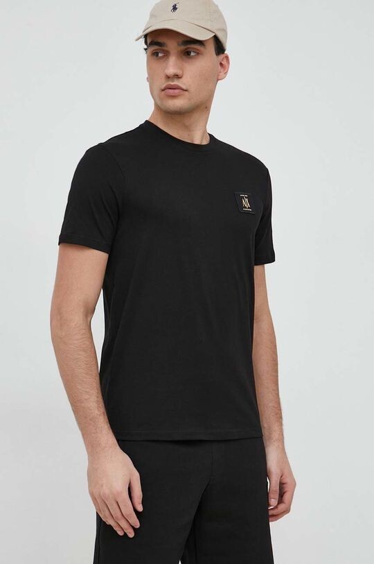 

Хлопковая футболка Armani Exchange, черный