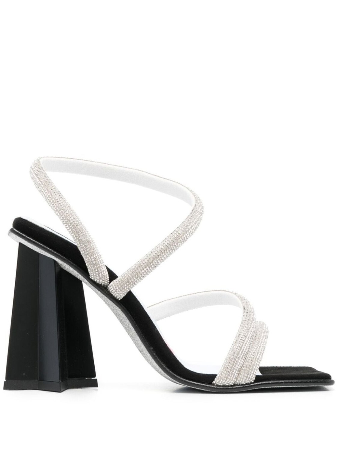 

Chiara Ferragni glitter strap sculpted-heel sandals, черный