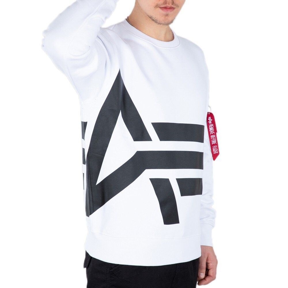 

Толстовка Alpha Industries Side Logo, белый