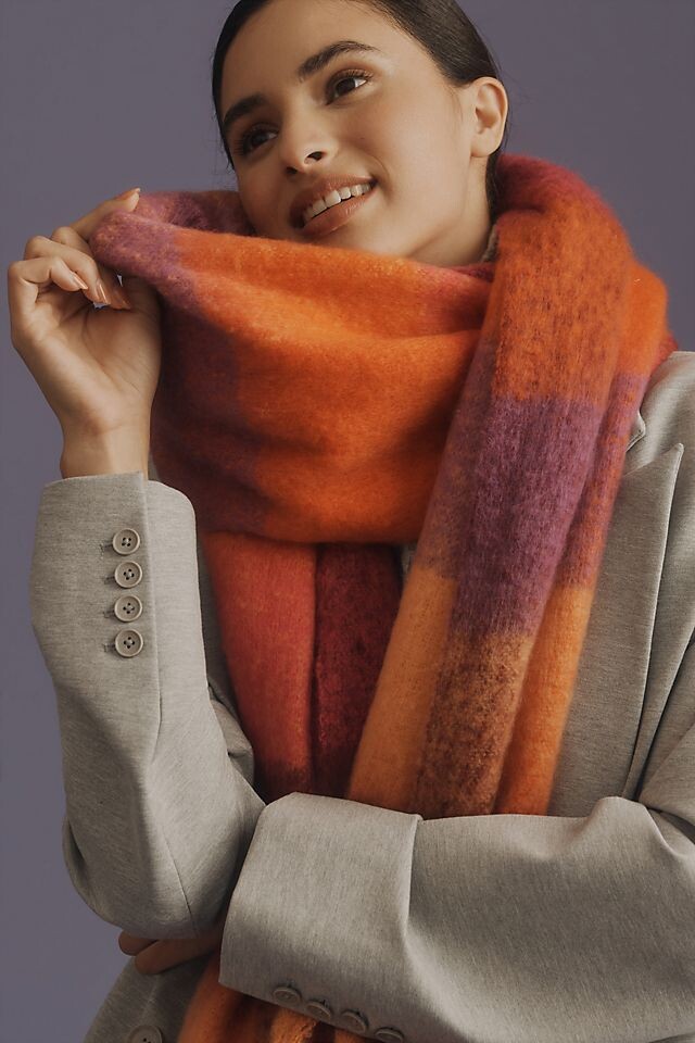 

Клетчатый шарф Anthropologie, цвет rainbow