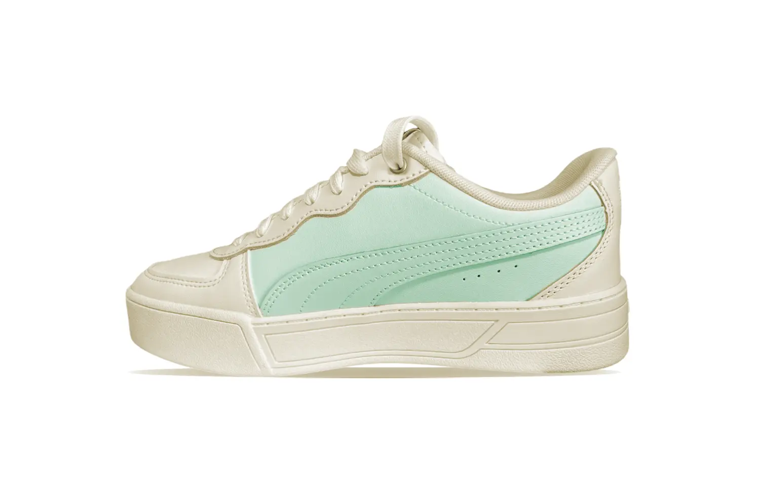 

Кроссовки для скейтбординга Skye женские с низким верхом, белый/зеленый Puma