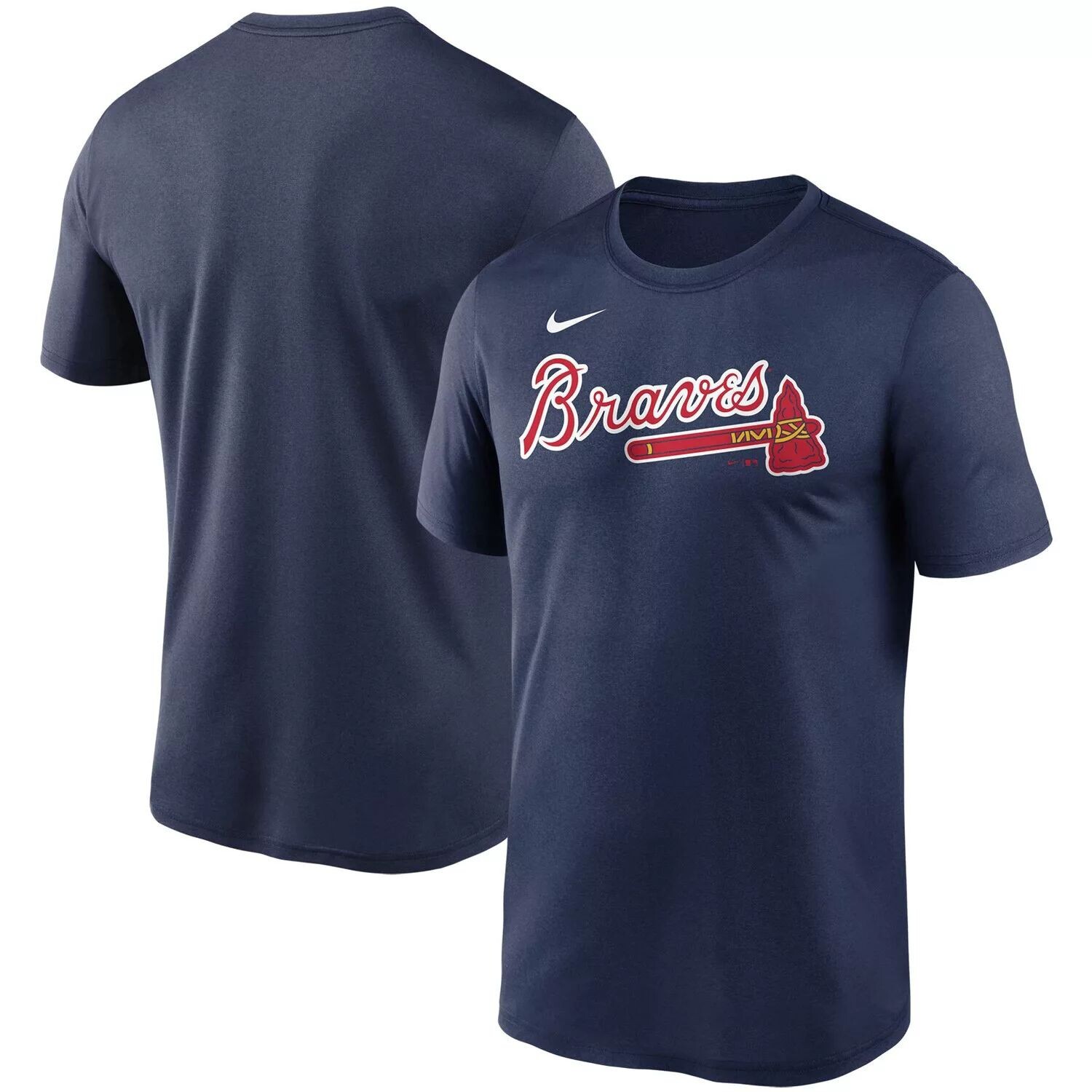 

Мужская темно-синяя футболка Nike Atlanta Braves Wordmark Legend
